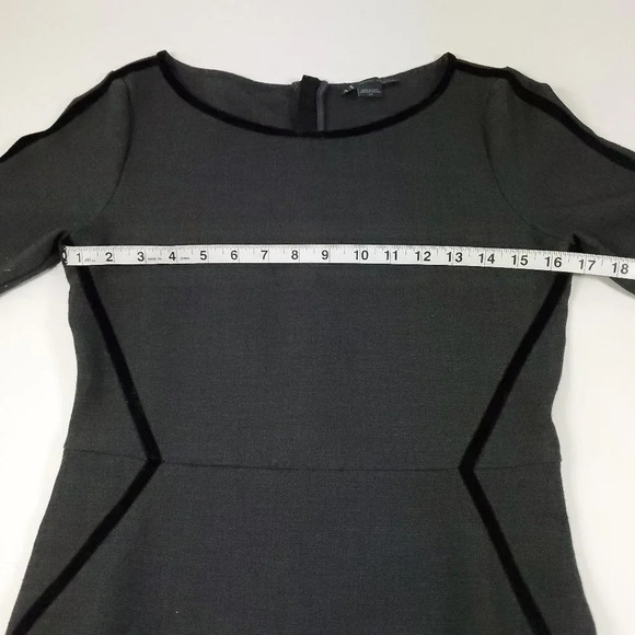Armani Exchange Dress Women's Size Small Gray Black Knee Length 3/4 Sleeve - Picture 8 of 12